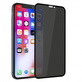 Folie protectie din sticla Privacy 3D, iPhone X/XS, full cover, full glue, case friendly, Premium Quality