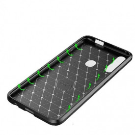Husa Huawei P Smart 2021, stil carbon, ultra slim, Negru, fashion look, anti soc - Img 2