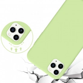 Husa iPhone 11 Pro Max, ultra slim, silicon Verde, cu interior de catifea - Img 4