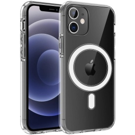 Husa iPhone 11, tip MagSafe, protectie transparenta, ultra slim, magnetica