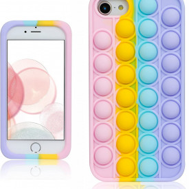 husa antistres multicolor pop up roz iphone 7 si 8 planetphone  