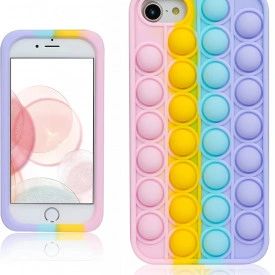 husa antistres multicolor pop up roz iphone 7 si 8 planetphone  