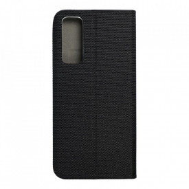 husa flip SAMSUNG GALAXY S20 FE piele si textil negru