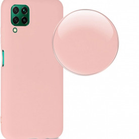 Husa protectie Huawei P40 Lite, ultra slim, silicon Roz pal, cu interior de catifea, protectie camera - Img 5