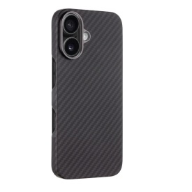 Husa protectie iPhone 17 din Kevlar, Fibra de Aramida, ultra slim, ultra rezistenta, Negru