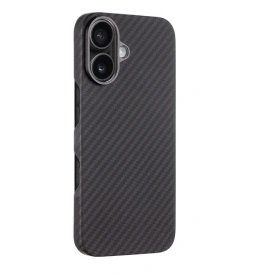 Husa protectie iPhone 17 din Kevlar, Fibra de Aramida, ultra slim, ultra rezistenta, Negru