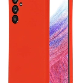 Husa protectie Samsung A54, ultra slim, silicon Rosu, cu interior de catifea, protectie camera