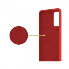 Husa protectie Samsung Galaxy S20 FE, ultra slim, silicon Rosu, cu interior de catifea, protectie camera - Img 5