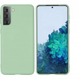 Husa protectie Samsung Galaxy S21, ultra slim, silicon Verde, cu interior de catifea, protectie camera - Img 5