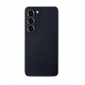 Husa protectie Samsung Galaxy S23 din Kevlar, Fibra de Carbon, Aramida, ultra slim, ultra rezistenta, protectie camera, Negru