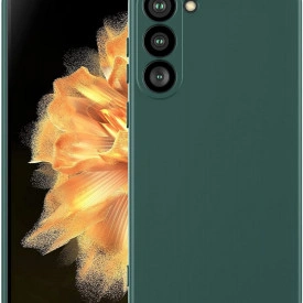 husa silicon si catifea samsung s23 plus verde planetphone
