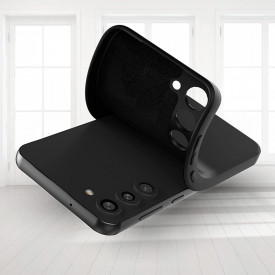 husa silicon si catifea samsung s23 negru planetphone