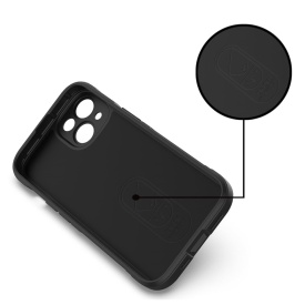 Husa protectie Wave style, compatibila cu iPhone 15, antisoc, silicon Negru, interior din microfibra, anti-alunecare, protectie camera, protectie ecran - Img 5