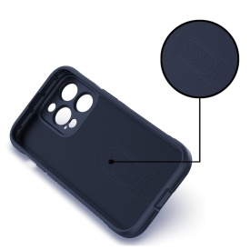 Husa protectie Wave style, compatibila cu iPhone 15 Pro, antisoc, silicon Bleumarin, interior din microfibra, anti-alunecare, protectie camera, protectie ecran - Img 5