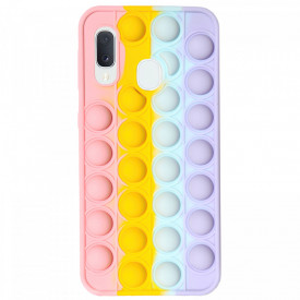 Husa Samsung Galaxy A20e, POP IT, Push Pop Bubble Fidget, Antisoc, antistres, din silicon, Multicolor, PlanetPhone