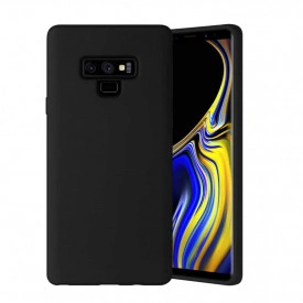 Husa Samsung Galaxy Note 9, ultra slim, silicon Negru, cu interior de catifea, protectie camera