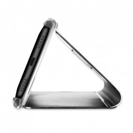Husa flip cover samsung s10 plus negru, clear view oglinda