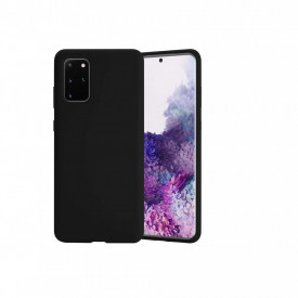 Husa Samsung Galaxy S20 Plus, ultra slim silicon si microfibra, Neagru