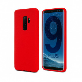 Husa Samsung Galaxy S9 Plus, ultra slim silicon si interior din microfibra, Rosie - Img 3