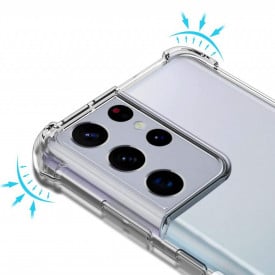 HUSA SILICON TRANSPARENT antisoc colturi SAMSUNG S21 ULTRA  PLANETPHONE 