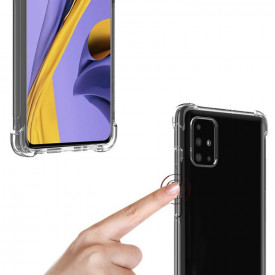 Husa slim transparenta Samsung Galaxy A51, antisoc, colturi intarite, silicon antialunecare - Img 3