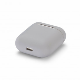 Husa suport cutiuta casti compatibila cu Airpods Apple Iphone, silicon Gri, 2 piese - Img 4