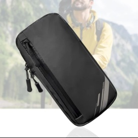 Husa telefon sport pentru fitness, alergat, sala, bicicleta, Arm Band, Universala, compatibila Samsung, iPhone, Huawei, Xiaomi, Oppo, impermeabila, BLACK - Img 4