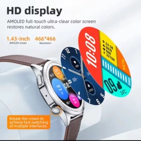 Ceas SmartWatch barbatesc, Hoco (Y21), Amoled, BT 5.0, Multifunction + telefon, 250mAh, Multilanguage, Metall SILVER - Img 5