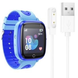 Ceas SmartWatch, pentru copii, Hoco (Y100) - BT 5.0, Multifunction + telefon, NanoSIM, 680mAh, Multilanguage, BLUE - Img 2