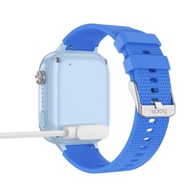 Ceas SmartWatch, pentru copii, Hoco (Y101 4G) - BT 5.0, Multifunction + telefon, NanoSIM, 680mAh, Multilanguage, BLUE - Img 4