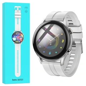 Ceas SmartWatch, Sport, Hoco (Y7 PRO) - BT 5.0, Multifunction + telefon, 240mAh, Multilanguage, SILVER - Img 4