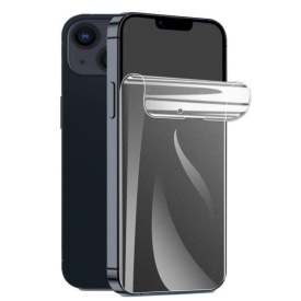 Folie de protectie ecran Mata din silicon compatibila cu iPhone 15, Anti Amprente, Perfect fit, TPU, acopera tot ecranul, transparenta