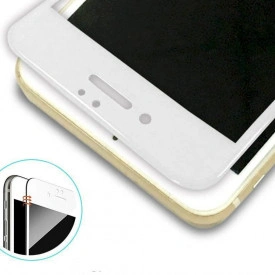 Folie din sticla privacy iPhone 8, full size, full glue, Alb - Img 3