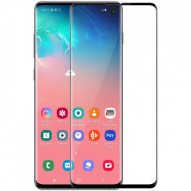 Folie protectie din sticla Samsung Galaxy S10, full cover, full glue, lipici pe tot ecranul, case friendly, 3D - Img 2