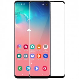 Folie protectie din sticla Samsung Galaxy S10, full cover, full glue, lipici pe tot ecranul, case friendly, 3D - Img 2