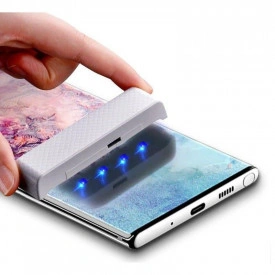 Folie Sticla protectie ecran Cu Gel Nano UV Samsung Galaxy NOTE 20 Ultra, full glue, lipici pe tot ecranul - Img 6