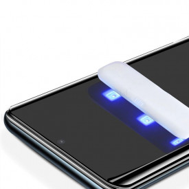 folie sticla samsung s21 plus cu lampa uv