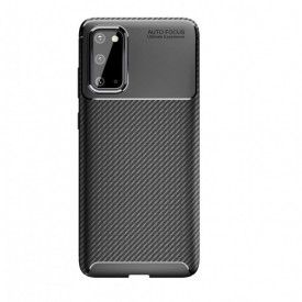 Husa antisoc Samsung Galaxy S20 FE, stil carbon, ultra slim, Negru, fashion look