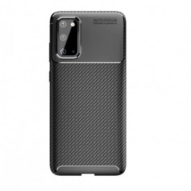 Husa antisoc Samsung Galaxy S20 FE, stil carbon, ultra slim, Negru, fashion look