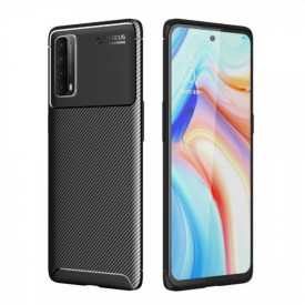 Husa Huawei P Smart 2021, stil carbon, ultra slim, Negru, fashion look, anti soc - Img 3