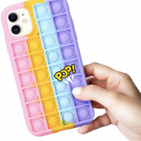 husa antistres multicolor pop up roz iphone 12 planetphone 