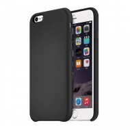 Husa iPhone 6/6s silicon+microfibra negru
