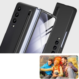 husa samsung z fold 4 cu s pen neagra mat planetphone