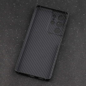Husa protectie din Kevlar pentru Samsung Galaxy S21 ultra, din Fibra de Carbon, isag