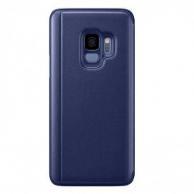husa clear view samsung s9 flip albastru planetphone