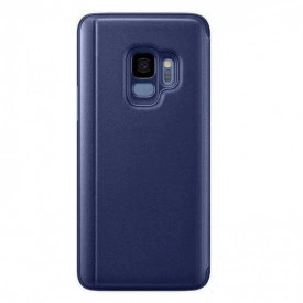 husa clear view samsung s9 flip albastru planetphone