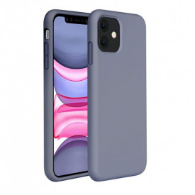 Husa protectie iPhone 11, ultra slim, silicon Gri, interior din microfibra, protectie camera, protectie ecran