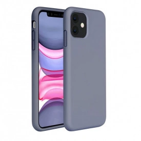 Husa protectie iPhone 11, ultra slim, silicon Gri, interior din microfibra, protectie camera, protectie ecran