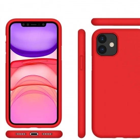 Husa protectie iPhone 11, ultra slim, silicon Rosu, interior din microfibra, protectie camera, protectie ecran - Img 5
