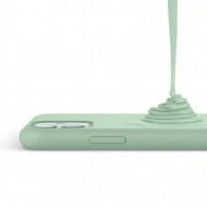 Husa silicon si catifea iphone 11, husa verde